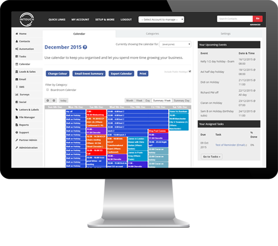 CRM Calendar and Tasks