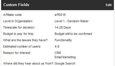 Customize your contact fields online