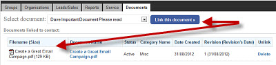 Quickly link document to your contact database