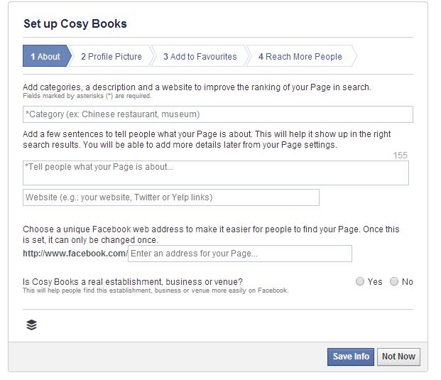 business page on facebook