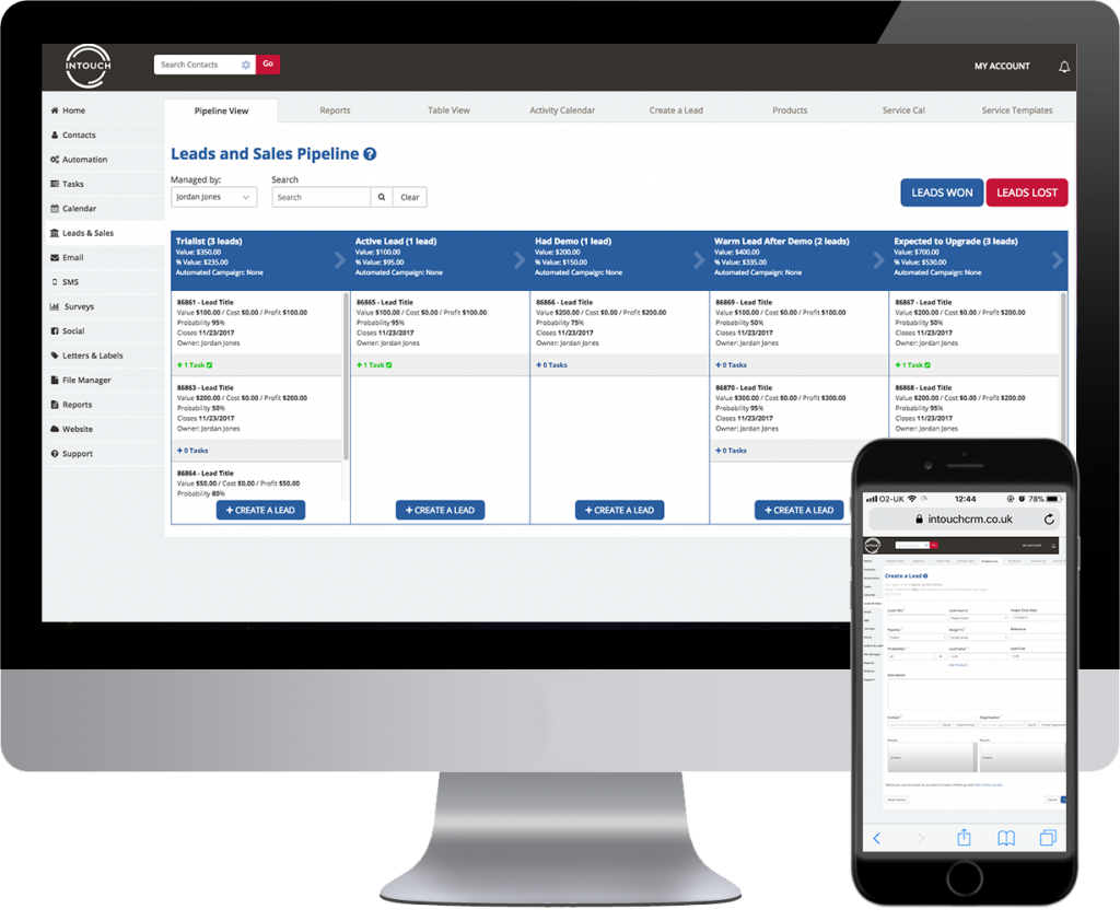 Leads and Sales Management